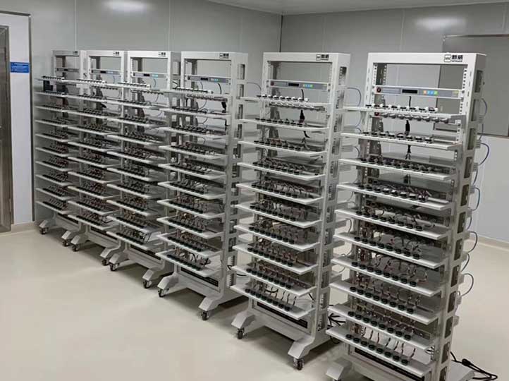 Coin cell battery testing system
